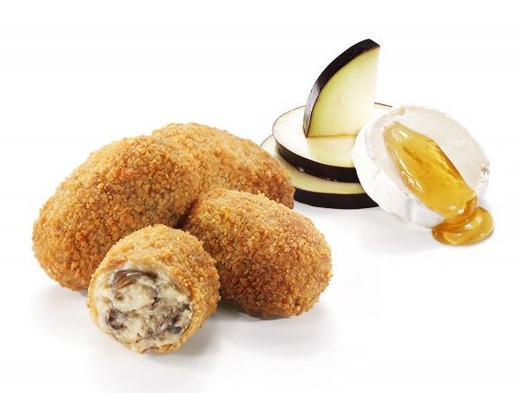CROQUETA BERENJENA/MIEL/QUESO CABRA