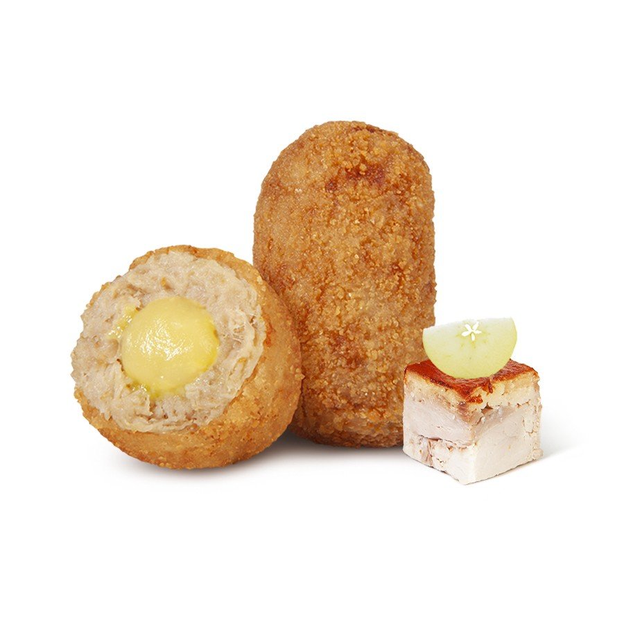CROQUETAS COCHINILLO CORAZÓN MANZANA